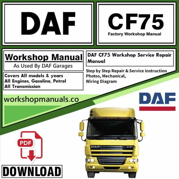 DAF CF75 Workshop Repair Manual