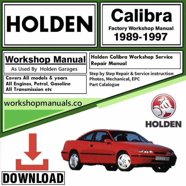Holden Calibra Manual Download