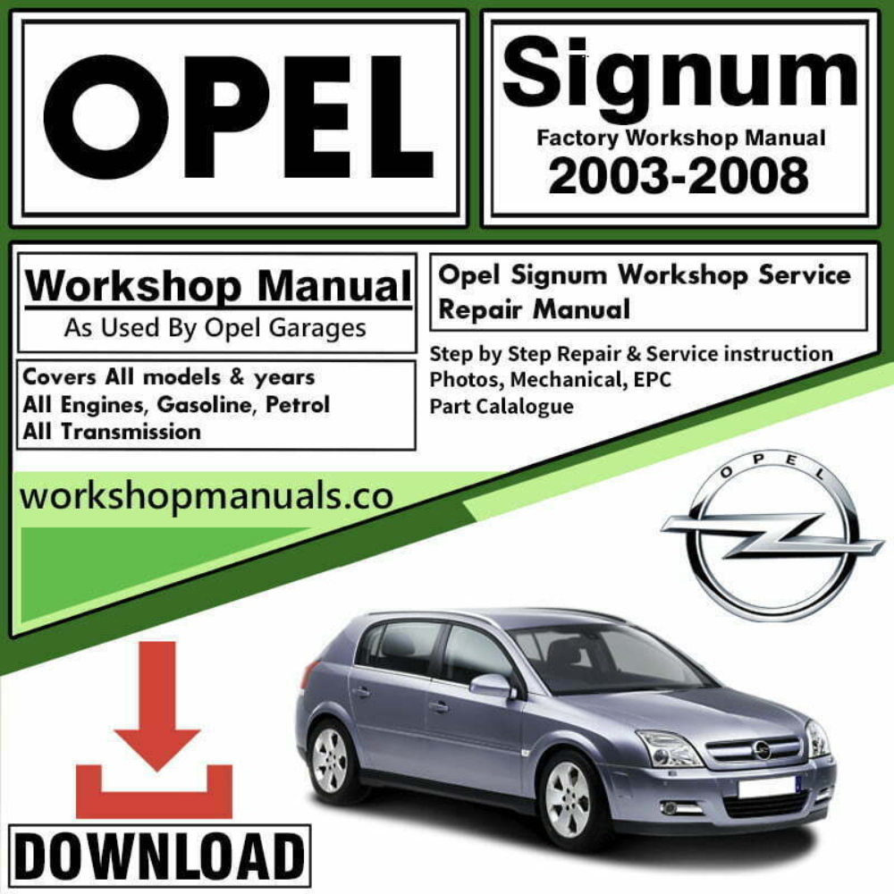 Opel Signum Manual Download
