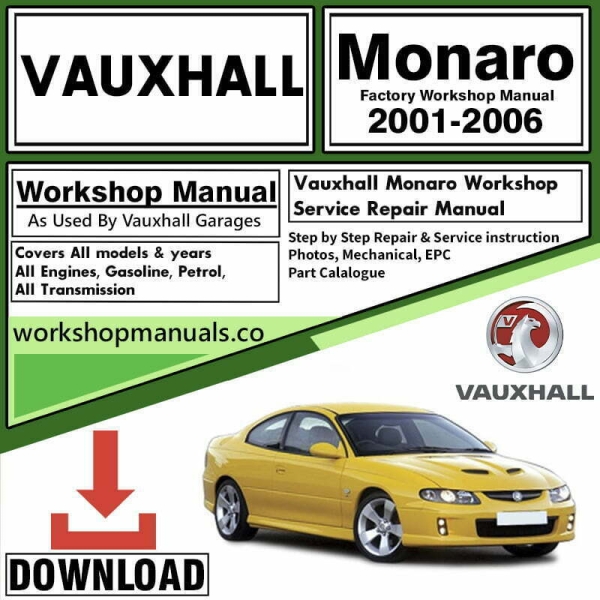Vauxhall Monaro Workshop Repair Manual Download