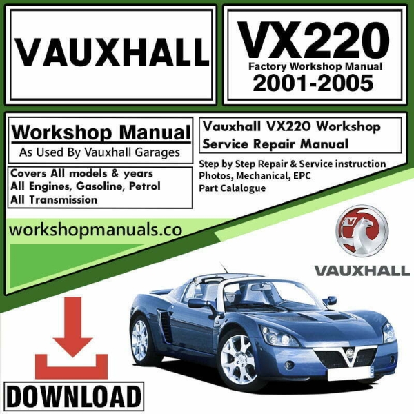 Vauxhall VX220 Workshop Repair Manual Download