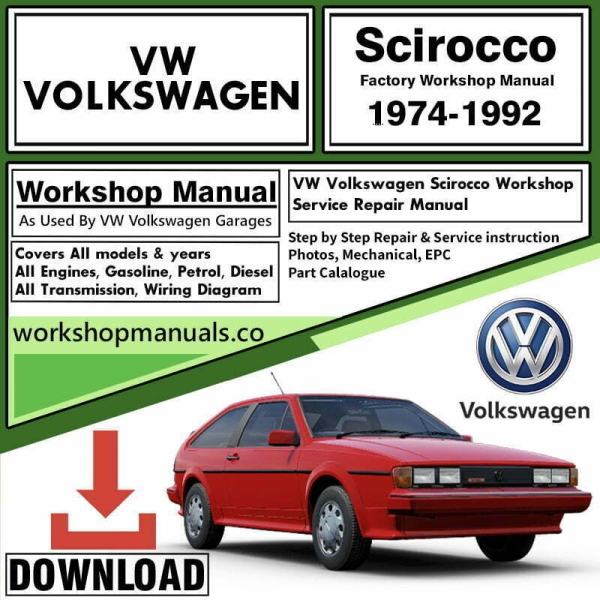 VW Volkswagon Scirocco Manual Download