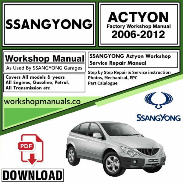 Ssangyong Actyon Workshop Repair Manual