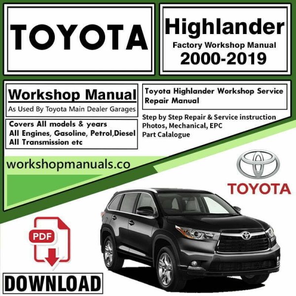 Toyota Highlander Workshop Repair Manual