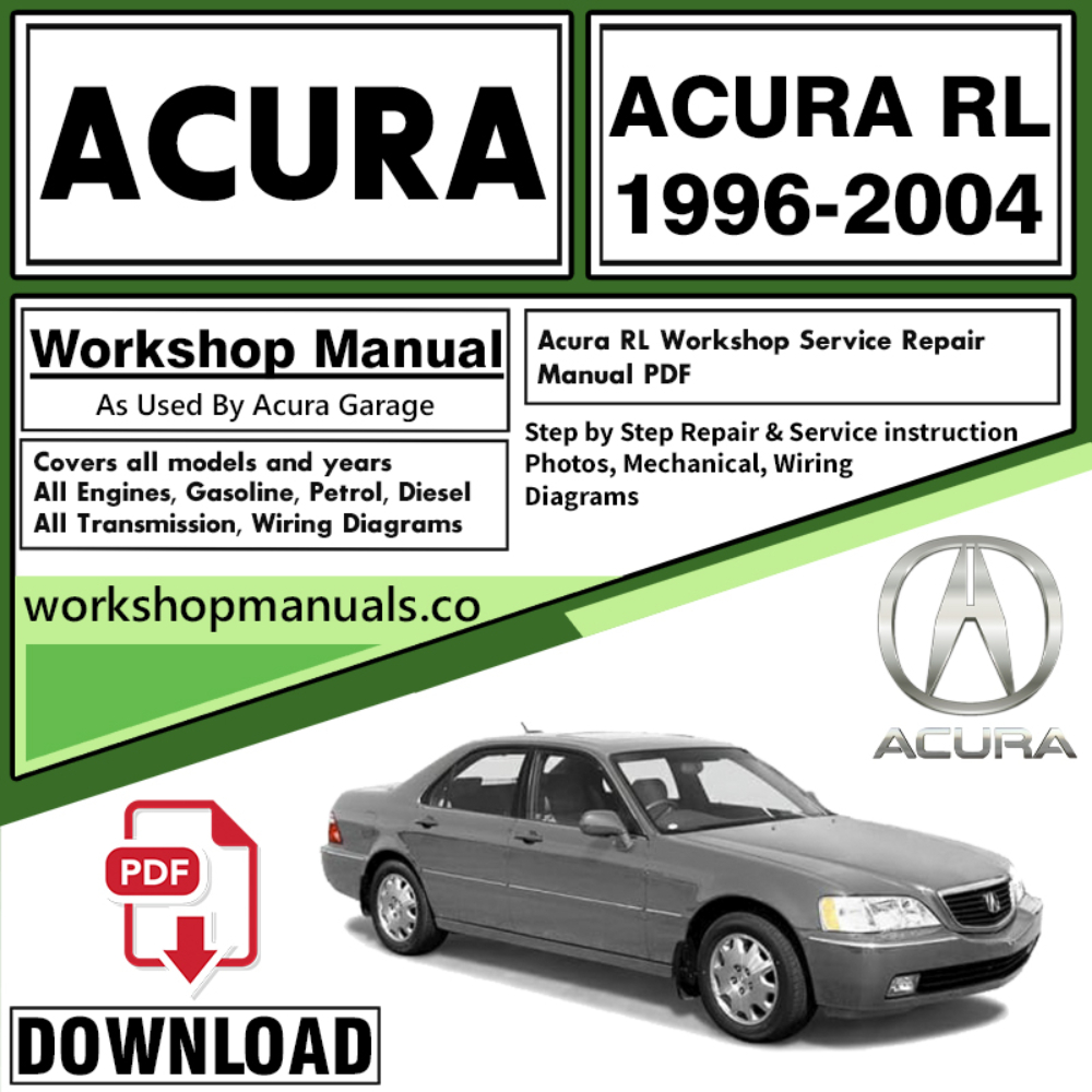 ACURA RL Body Workshop Repair Manual Download 1996-2004 PDF