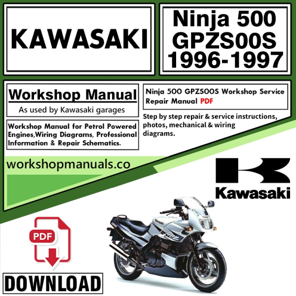Kawasaki Ninja 500 GPZS00S Workshop Service Repair Manual Download