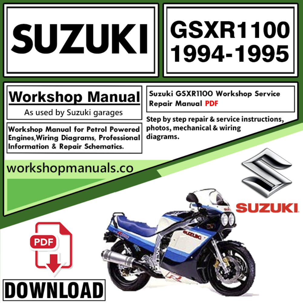 Suzuki GSXR1100 Service Repair Shop Manual Download 1994 – 1995 PDF