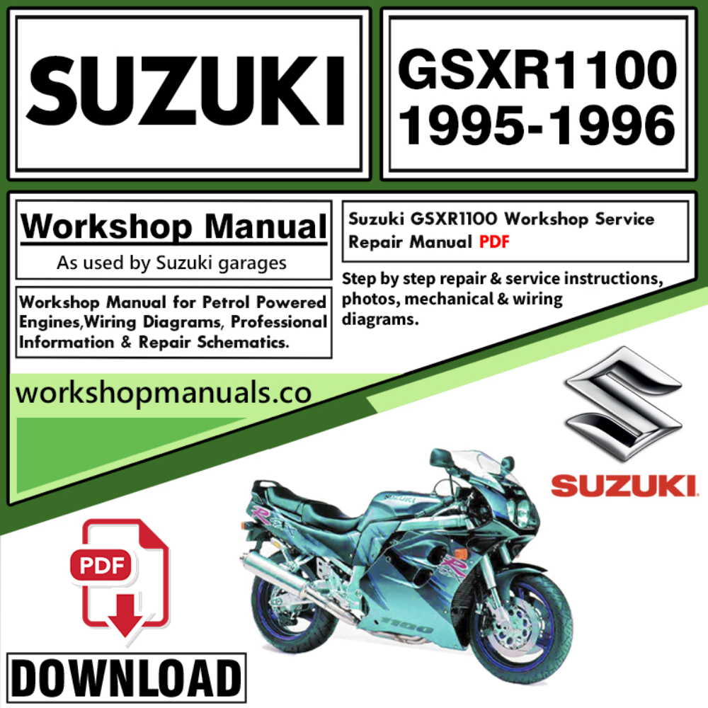 Suzuki GSXR1100 Service Repair Shop Manual Download 1995 – 1996 PDF