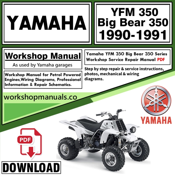 Yamaha YFM 350 Big Bear 350 Service Repair Shop Manual Download