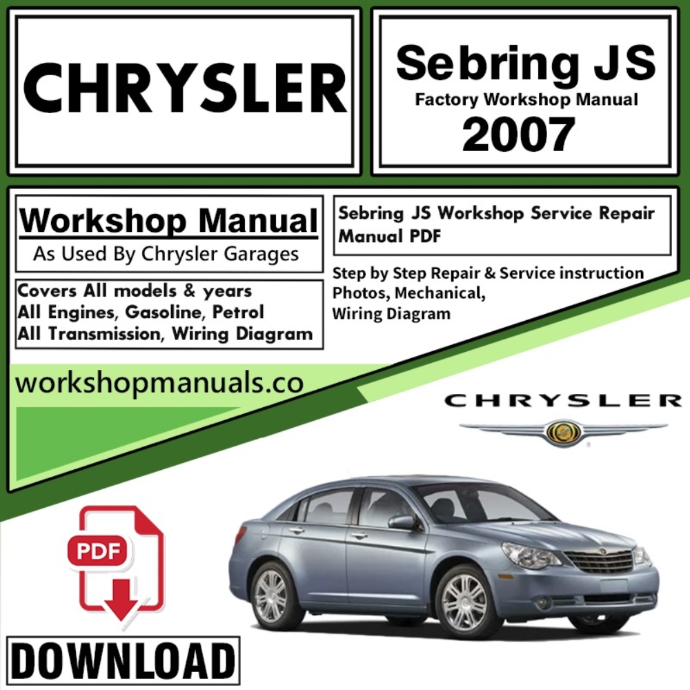 CHRYSLER Sebring JS Workshop Service Manual Download 2007 PDF