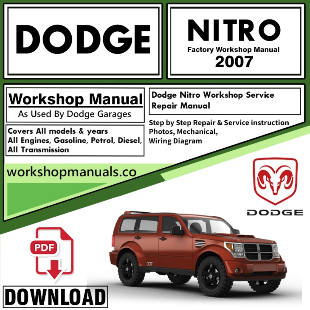 Dodge Nitro Workshop Service Repair Manual Download 2007 PDF