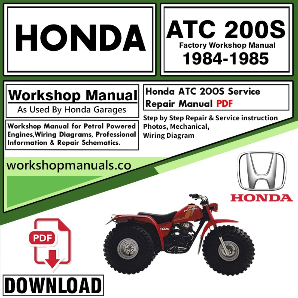 Honda ATC200S Service Workshop Manual Download 1984 – 1985 PDF