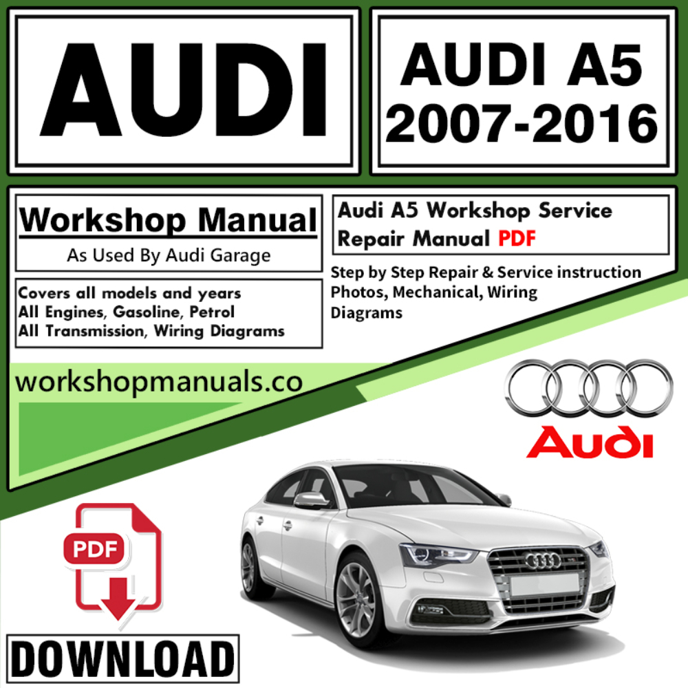 AUDI A5 Workshop Service Repair Manual Download 2007-2016 PDF