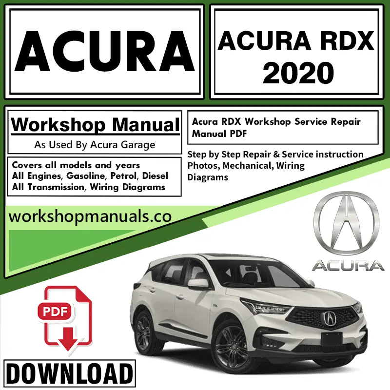 ACURA RDX Owners Manual Download 2020 PDF Repair Manuals