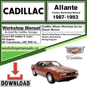 Cadillac Allante Workshop Repair Manual Download