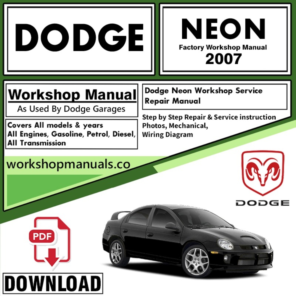 Dodge Neon Workshop Service Repair Manual Download 2007 PDF