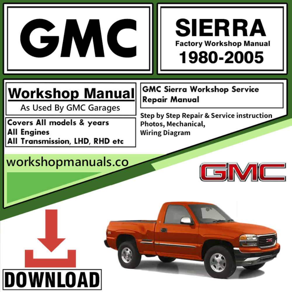 GMC Sierra Workshop Repair Manual Download 1980 – 2005