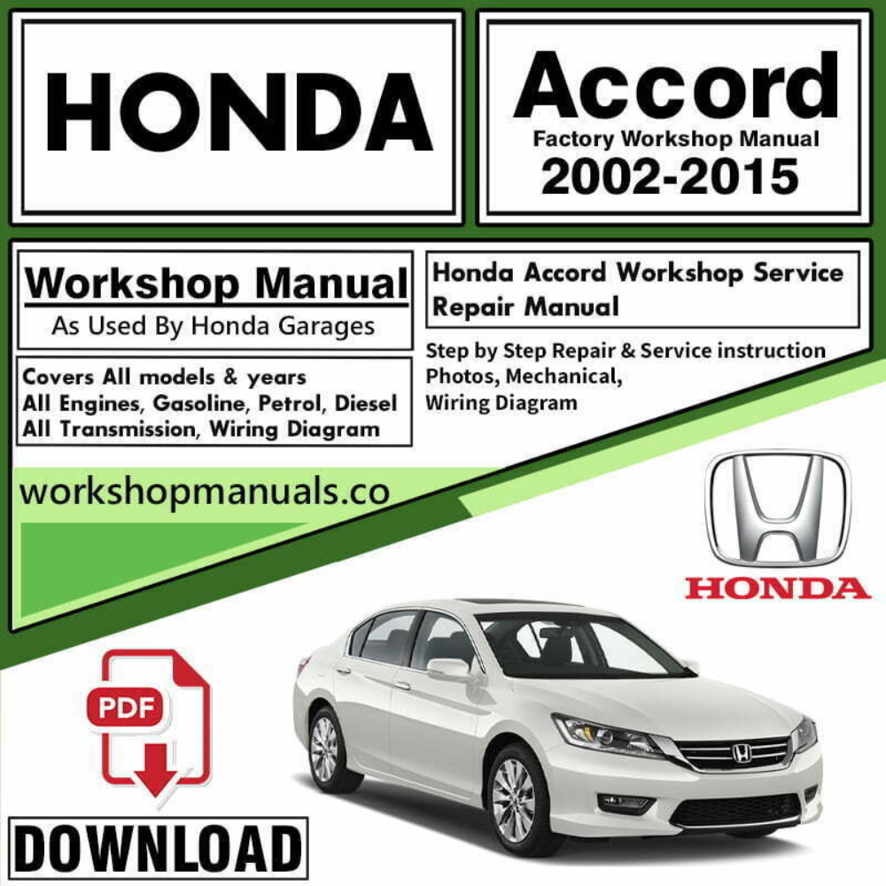 Honda Accord Manual Workshop Repair PDF Download