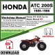 Honda ATC200S Service Workshop Manual Download 1985 - 1986 PDF
