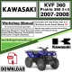 Kawasaki KVF 360 Prairie 360 4x4  Workshop Service Repair Manual Download 2007 - 2008 PDF