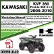 Kawasaki KVF 360 Prairie 360 4x4  Workshop Service Repair Manual Download 2009 - 2010 PDF