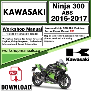 Kawasaki Ninja 300 ABS Workshop Service Repair Manual Download 2016 – 2017 PDF