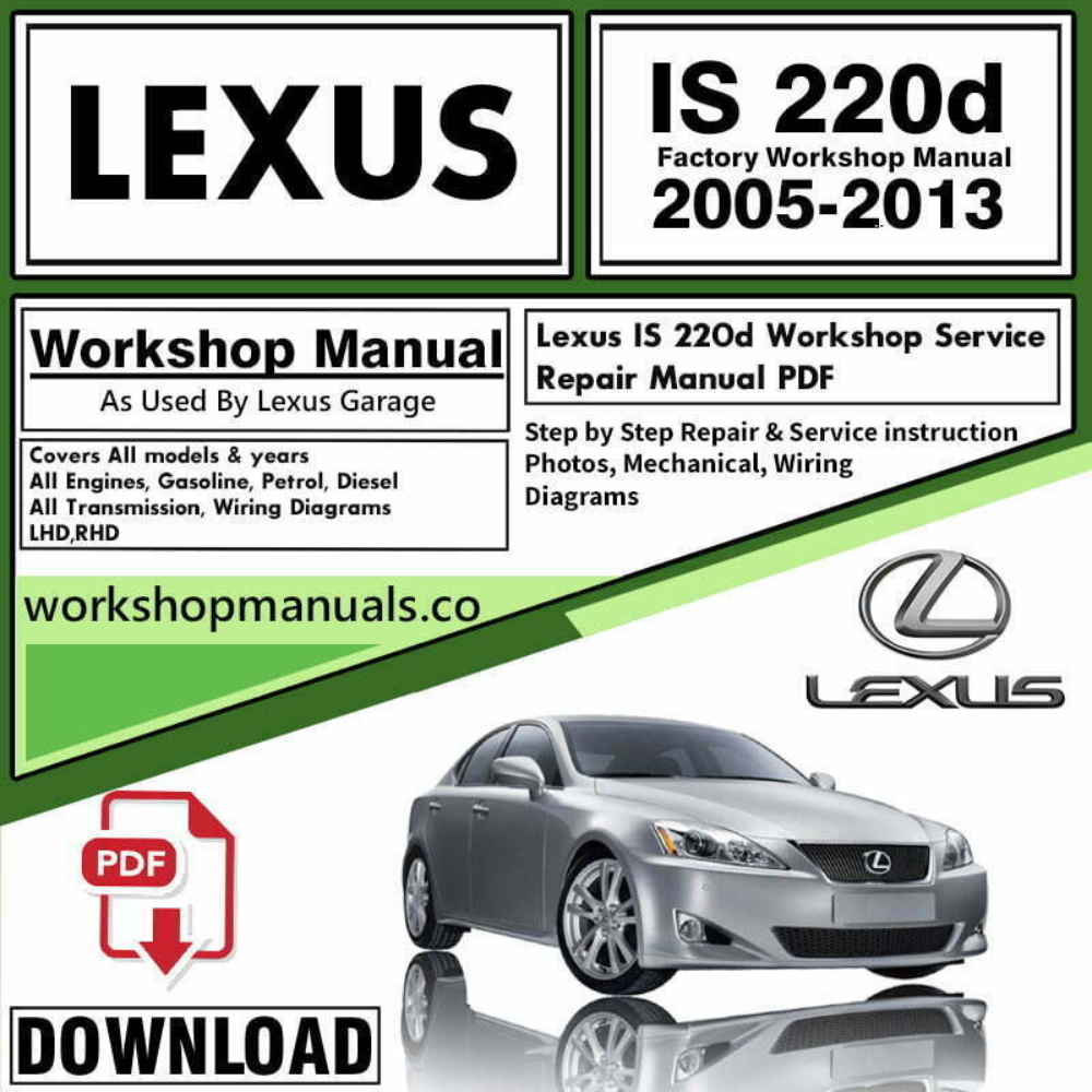 Lexus IS 220 Workshop Repair Manual Download