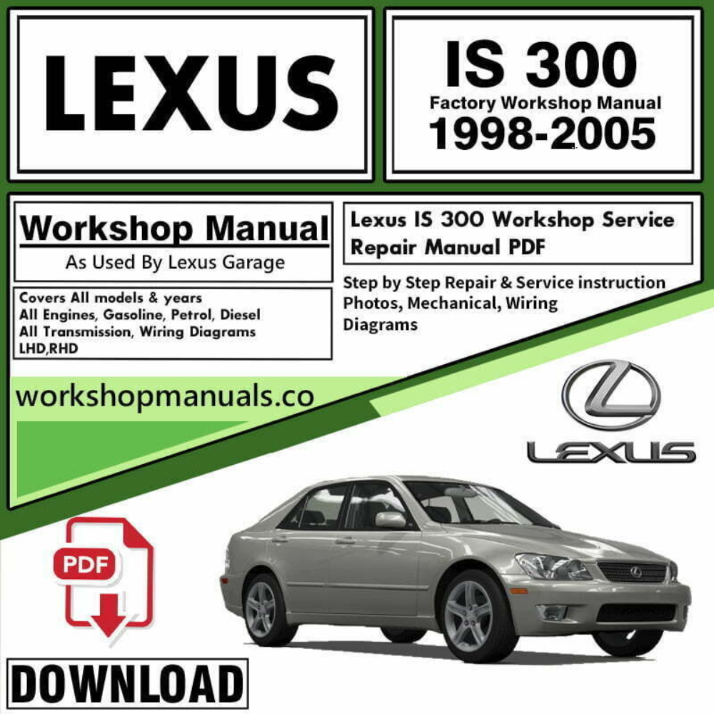 Lexus IS 300 manual for Sale and Download