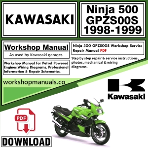 Kawasaki Ninja 500 GPZS00S Workshop Service Repair Manual Download 1998 – 1999 PDF