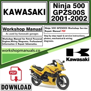 Kawasaki Ninja 500 GPZS00S Workshop Service Repair Manual Download 2001 – 2002 PDF