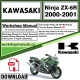 Kawasaki Ninja ZX-6R  Workshop Service Repair Manual Download 2000 - 2001 PDF