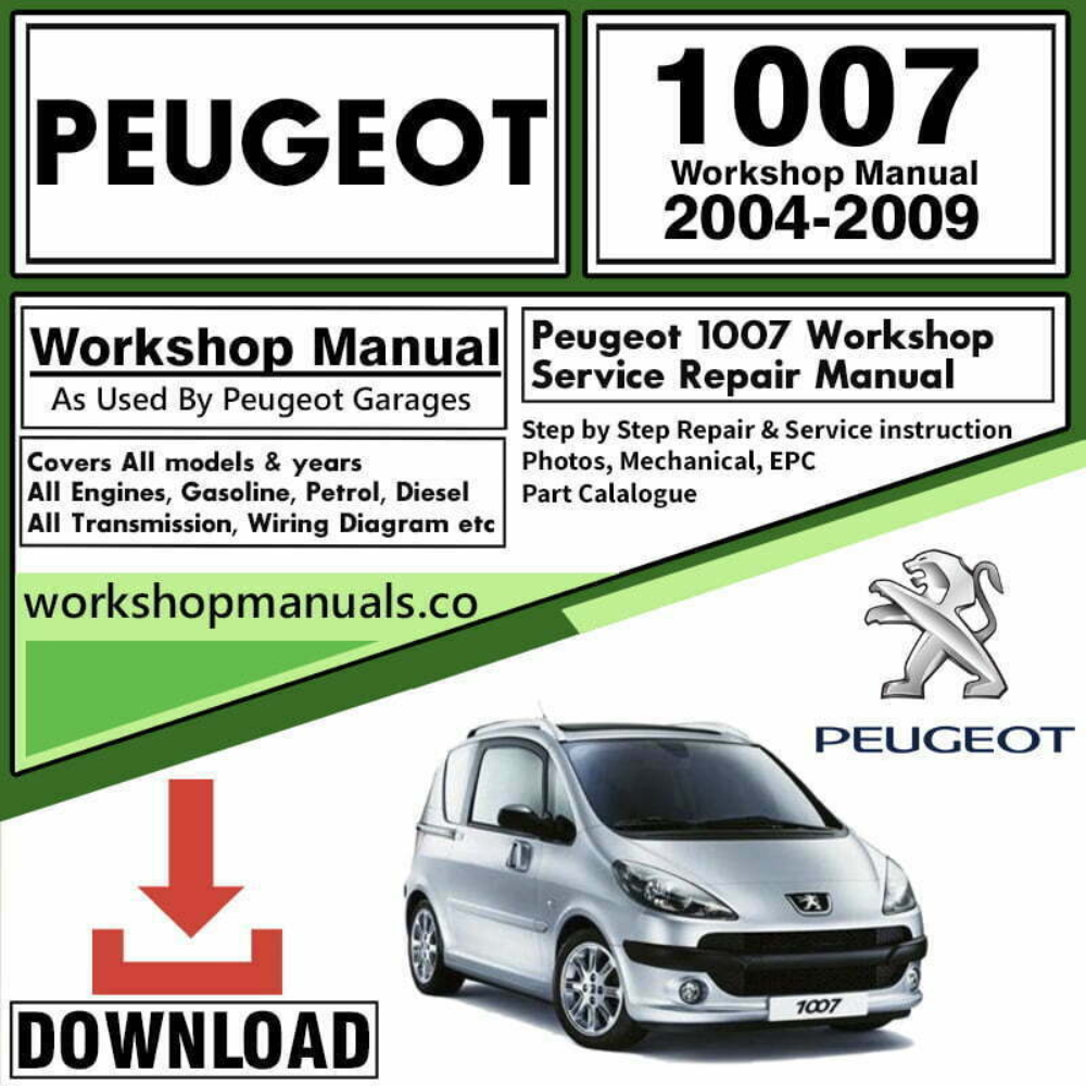 Peugeot 1007 Workshop Repair Manual Download