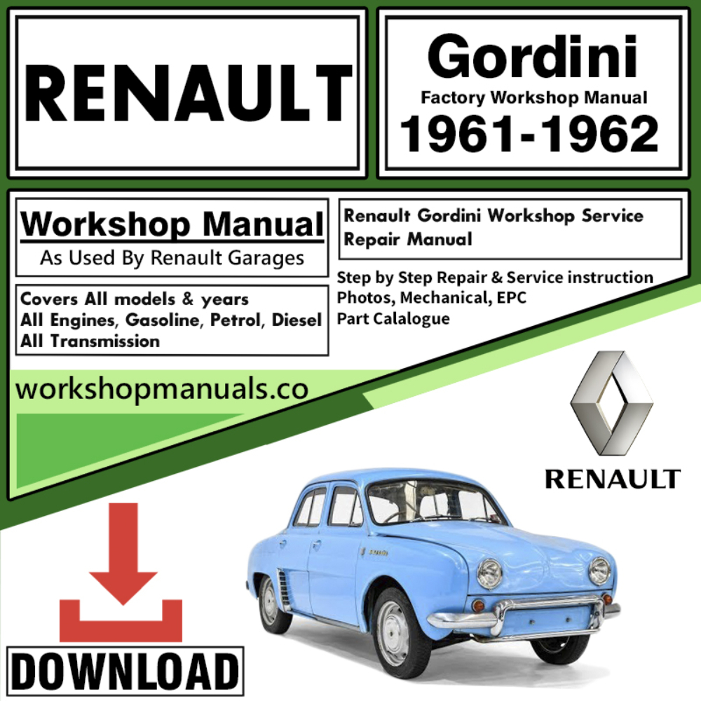 Renault Gordini Workshop Repair Manual Download