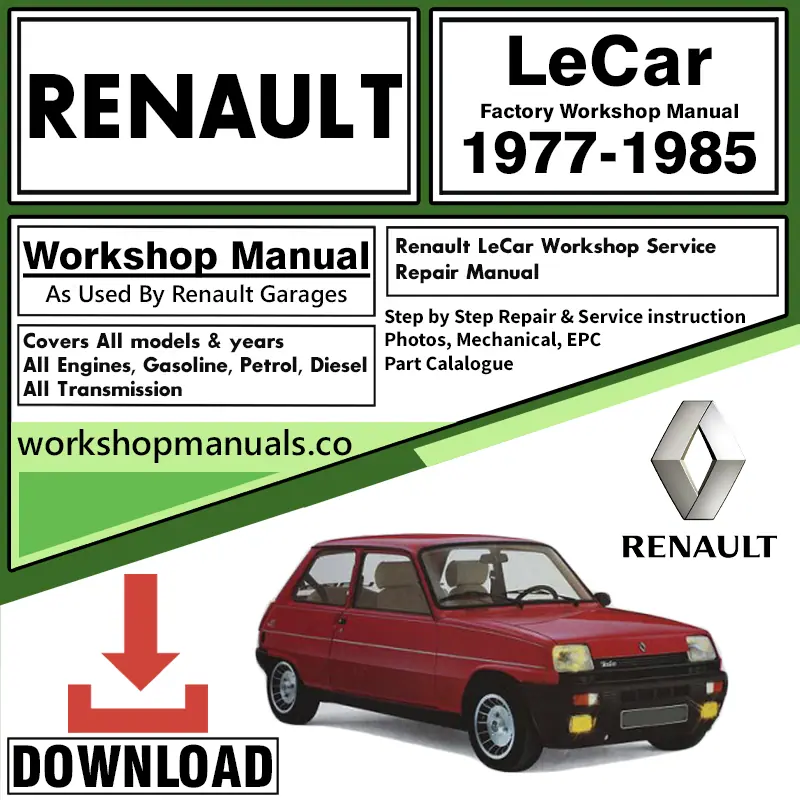 Renault LeCar Workshop Repair Manual Download