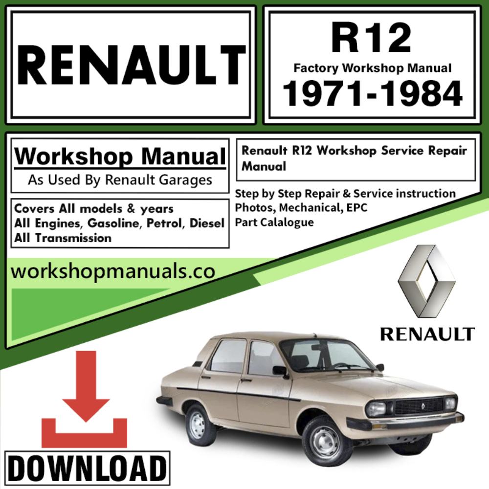 Renault R12 Workshop Repair Manual Download