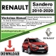 Renault Sandero Workshop Repair Manual Download