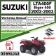 Suzuki LTA400F Eiger 400 Service Repair Shop Manual Download 2002 - 2003 PDF
