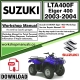 Suzuki LTA400F Eiger 400 Service Repair Shop Manual Download 2003 - 2004 PDF