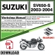 Suzuki SV650-S Service Repair Shop Manual Download 2003 - 2004 PDF
