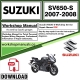 Suzuki SV650-S Service Repair Shop Manual Download 2007 - 2008 PDF