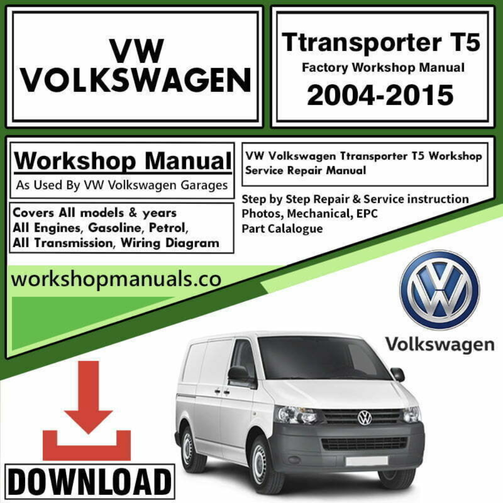 VW Volkswagon T5 Manual Transporter Download