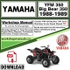 Yamaha YFM 350 Big Bear 350 Service Repair Shop Manual Download 1988 - 1989 PDF