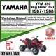 Yamaha YFM 350 Big Bear 350 Service Repair Shop Manual Download 1987 - 1988 PDF