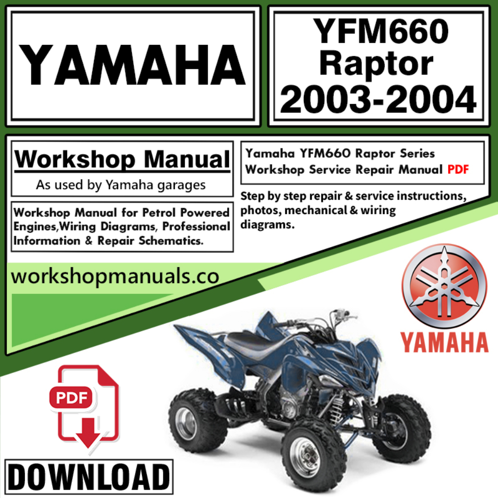 Yamaha YFM660 Raptor Service Repair Shop Manual Download 2003 – 2004 PDF