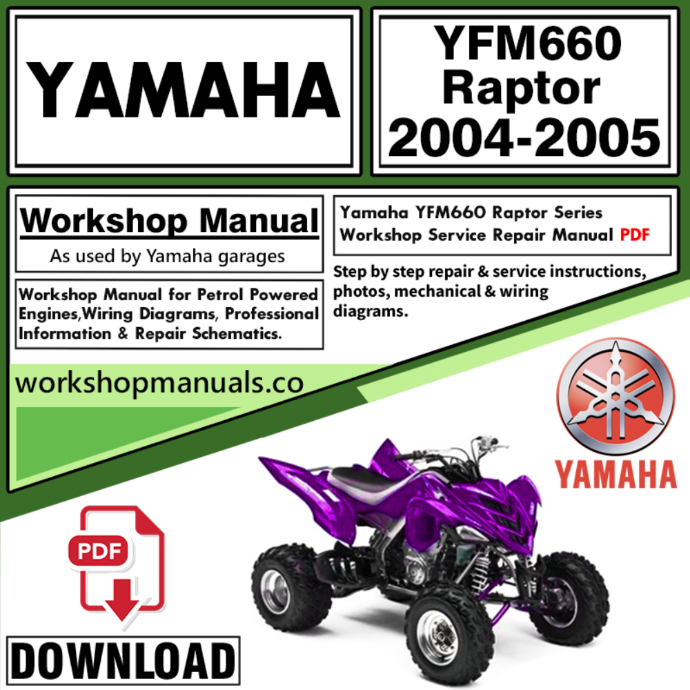 Yamaha YFM660 Raptor Service Repair Shop Manual Download 2004 – 2005 PDF