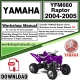 Yamaha YFM660 Raptor Service Repair Shop Manual Download 2004 - 2005 PDF