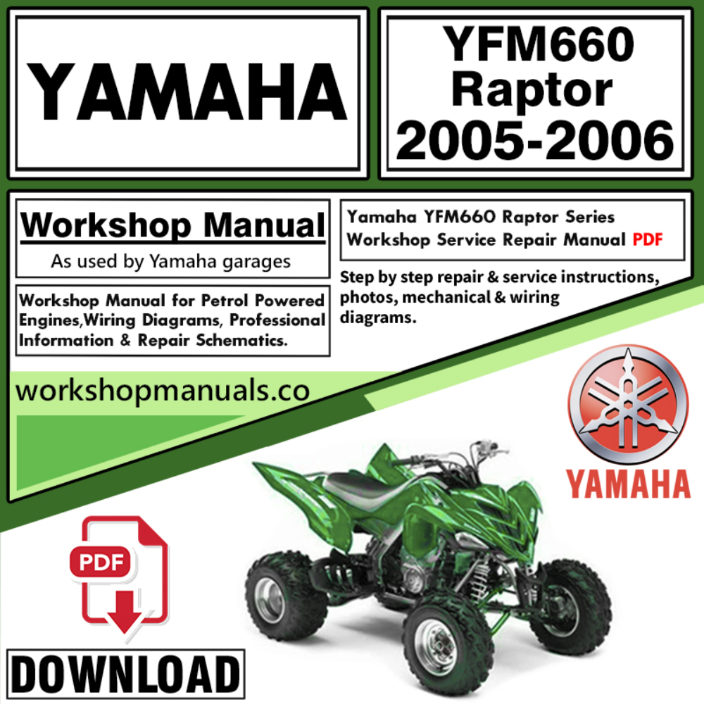 Yamaha YFM660 Raptor Service Repair Shop Manual Download 2005 – 2006 PDF