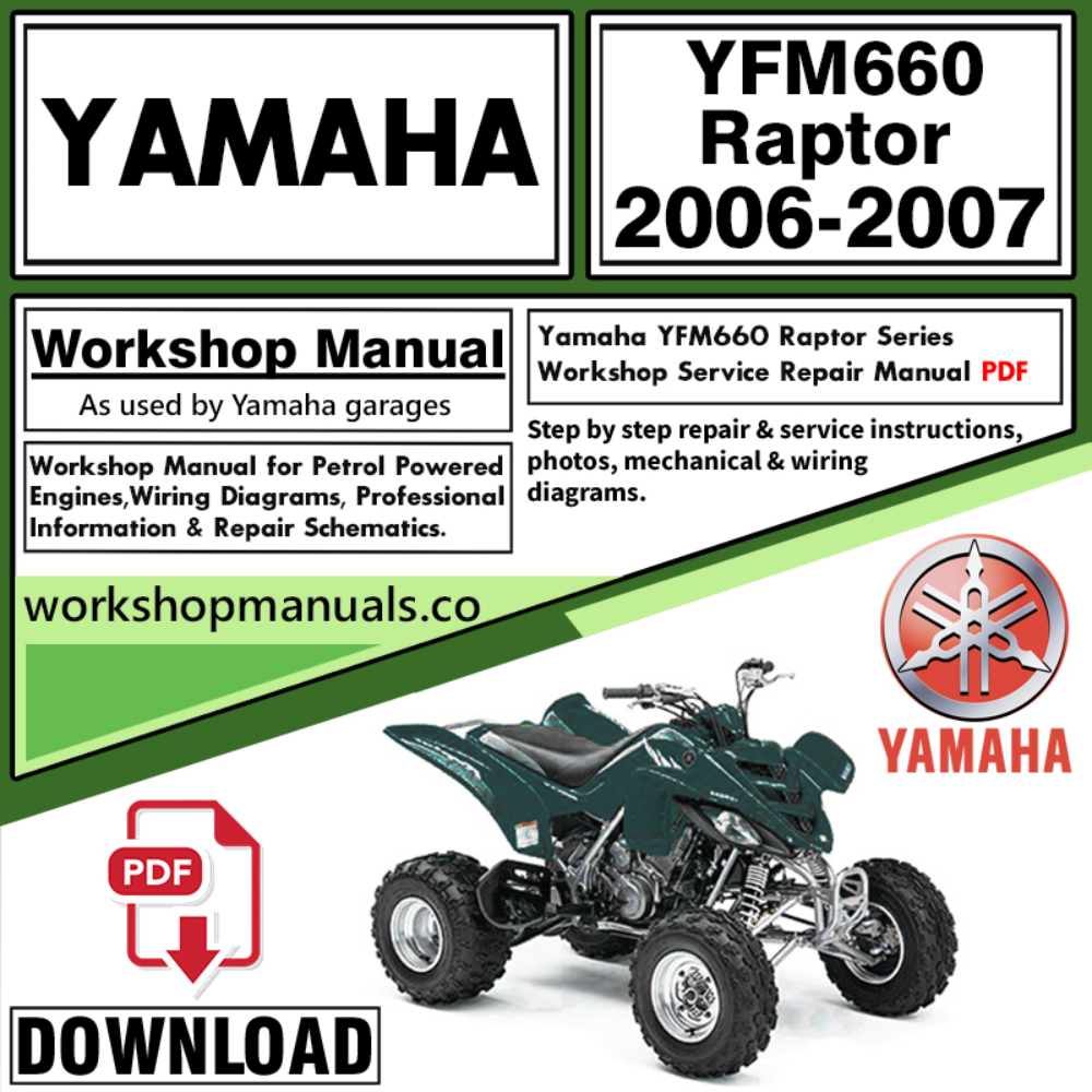 Yamaha YFM660 Raptor Service Repair Shop Manual Download 2006 – 2007 PDF