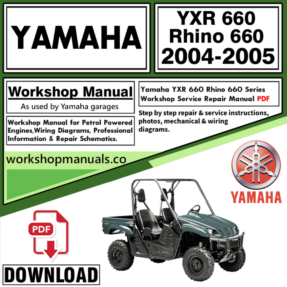Yamaha YXR 660 Rhino 660 Service Repair Shop Manual Download 2004 – 2005 PDF