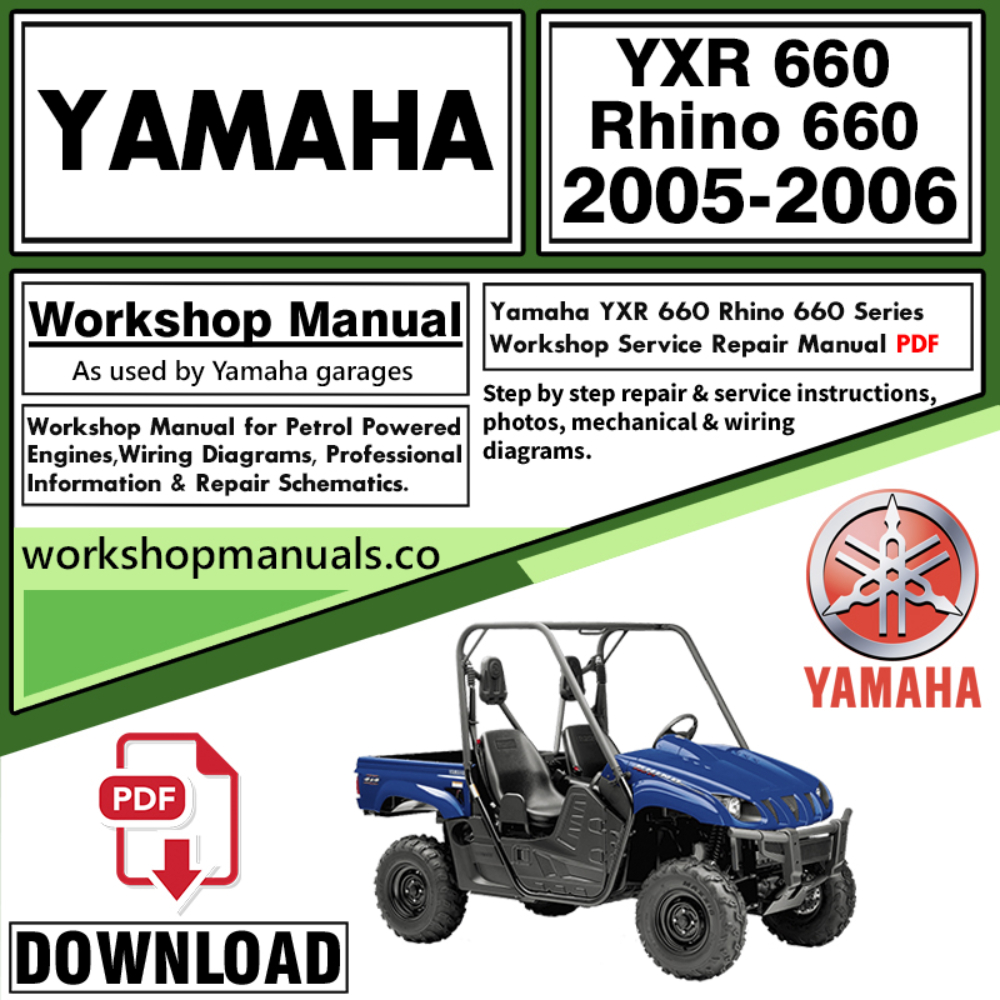 Yamaha YXR 660 Rhino 660 Service Repair Shop Manual Download 2005 – 2006 PDF